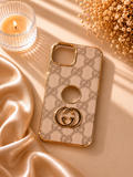 Golden Luxe Monogram Phone Case – Chic Inspired Edition