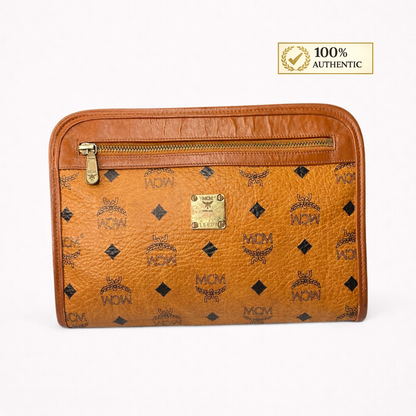 Brown Visetos Clutch Bag