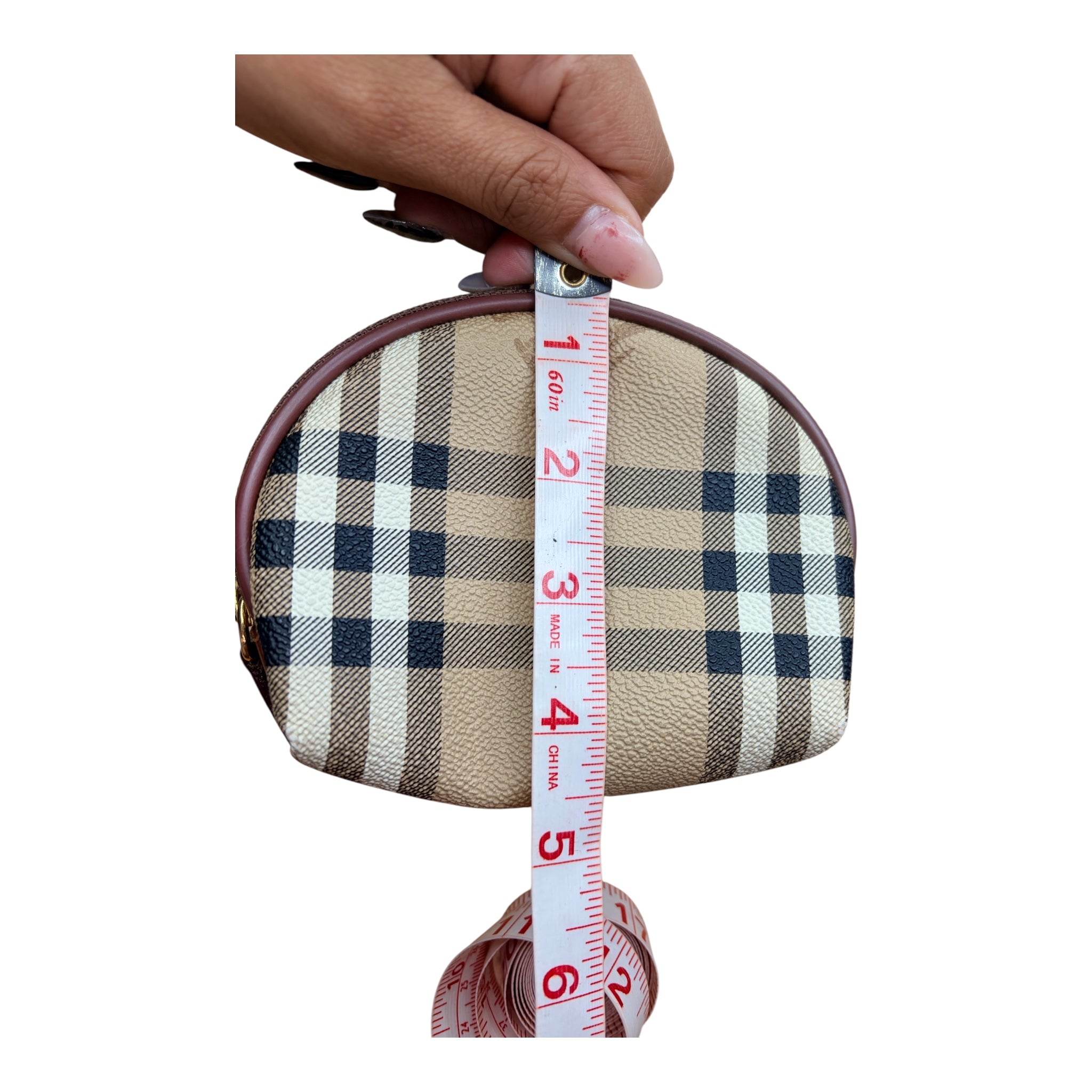 Authentic Burberry Nova Check Coin Purse / Small Zip Pouch