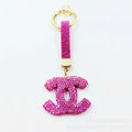 Crystal Double-C Fashion Keychain & Bag Charm – Multiple Colors