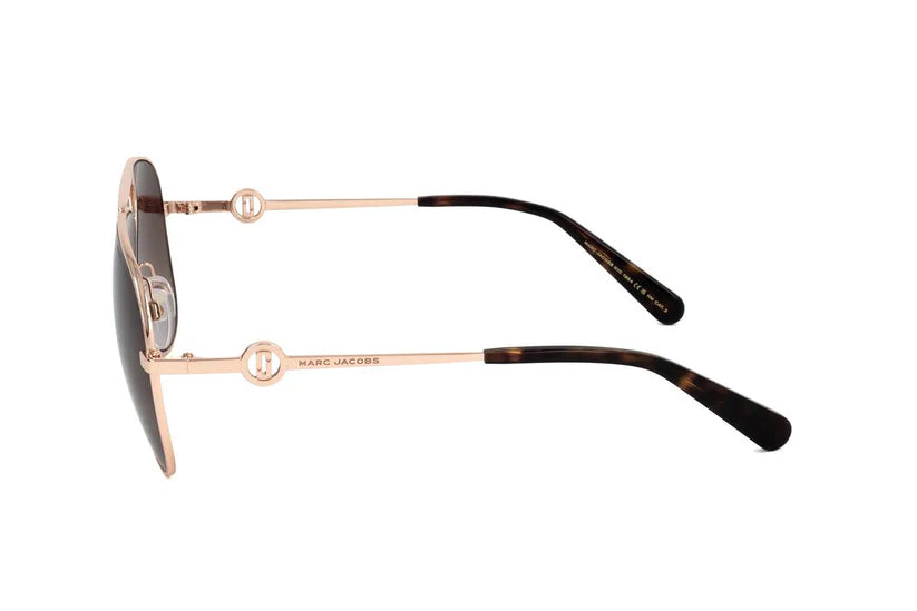 Marc Jacobs GOLD BROWN Aviator Sunglasses - Clairely Amazing