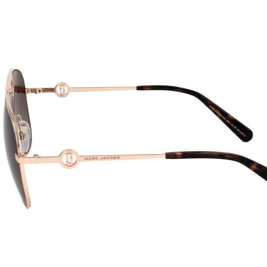 Marc Jacobs GOLD BROWN Aviator Sunglasses - Clairely Amazing