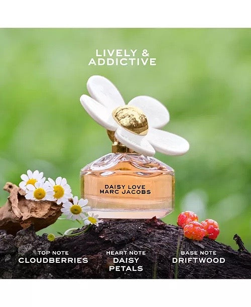 ✔️Marc Jacobs Daisy Love 3-Piece Gift Set (3.3 oz EDT + Travel Spray + Body Lotion)