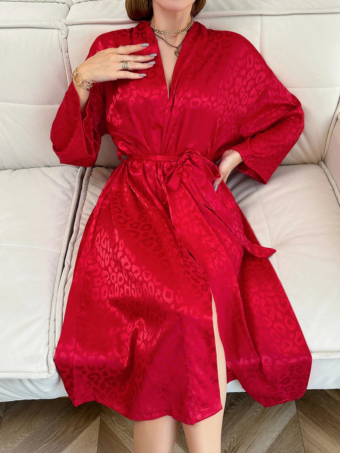 Leopard Print Night Robe