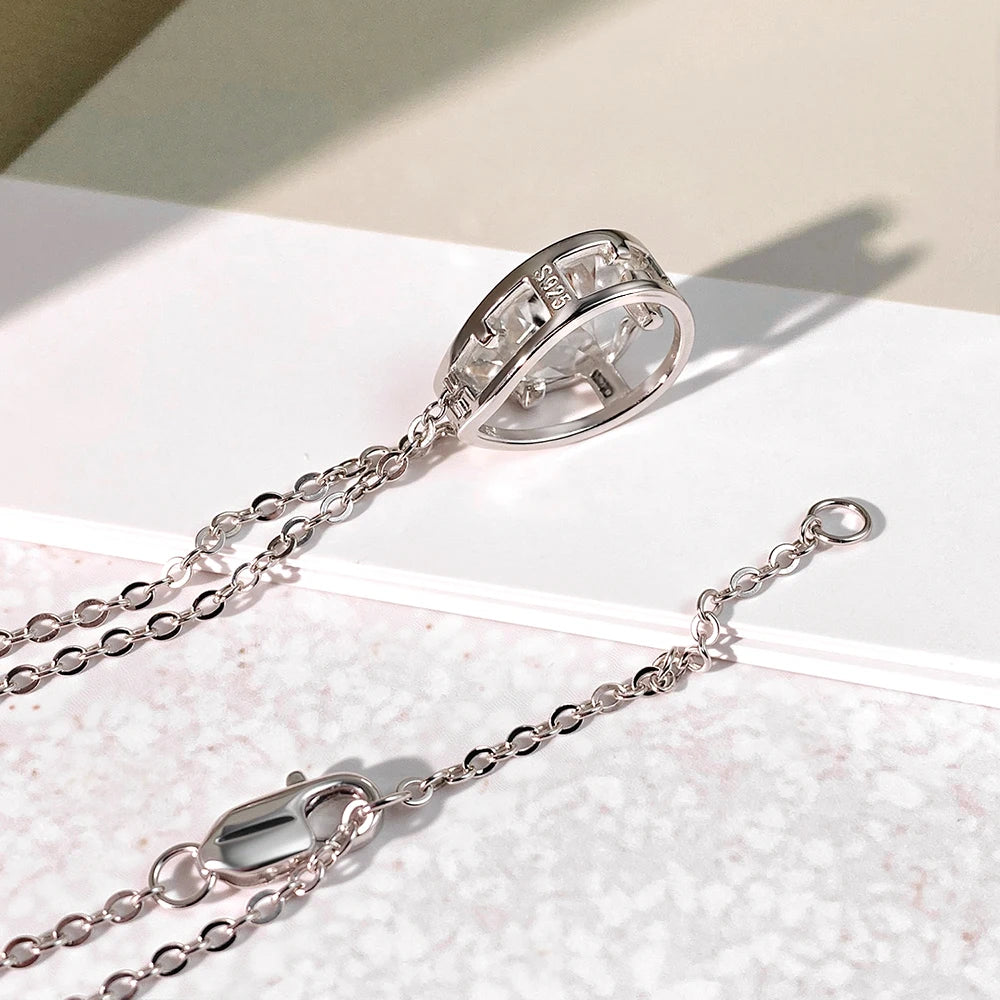 Pear Moissanite Necklace