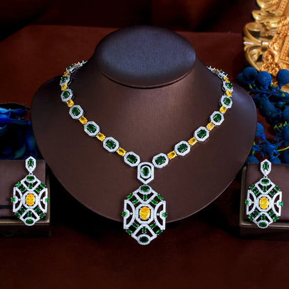 Multicolor Zirconia Bridal Jewelry Set