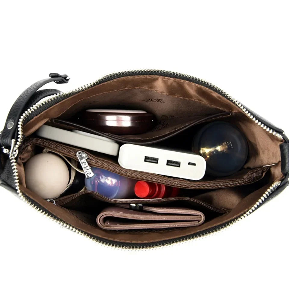 Soft Leather Shoulder Crossbody Bag