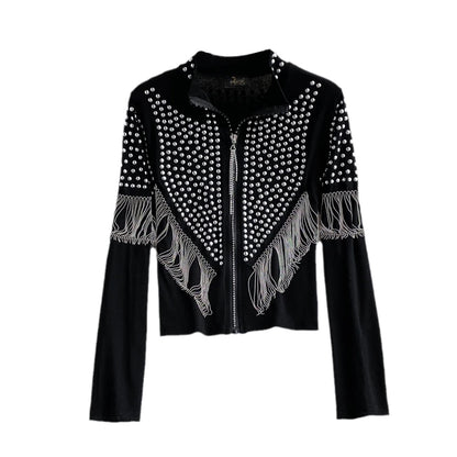 Chic Tassel Embroidered Cardigan