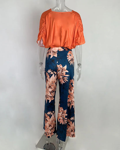 V-Neck Two-Piece Set