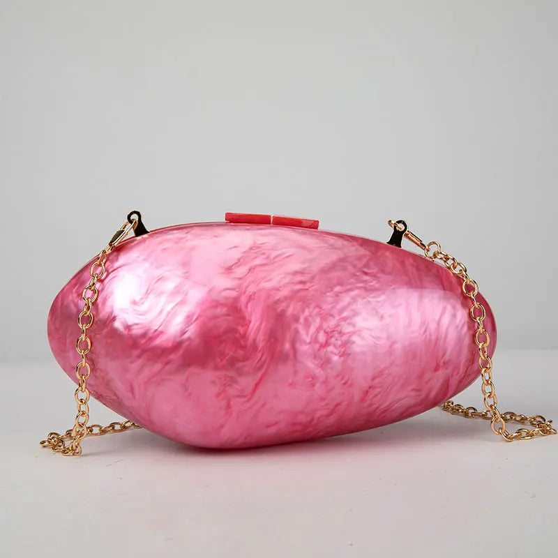 Pearl Acrylic Evening Clutch Bag