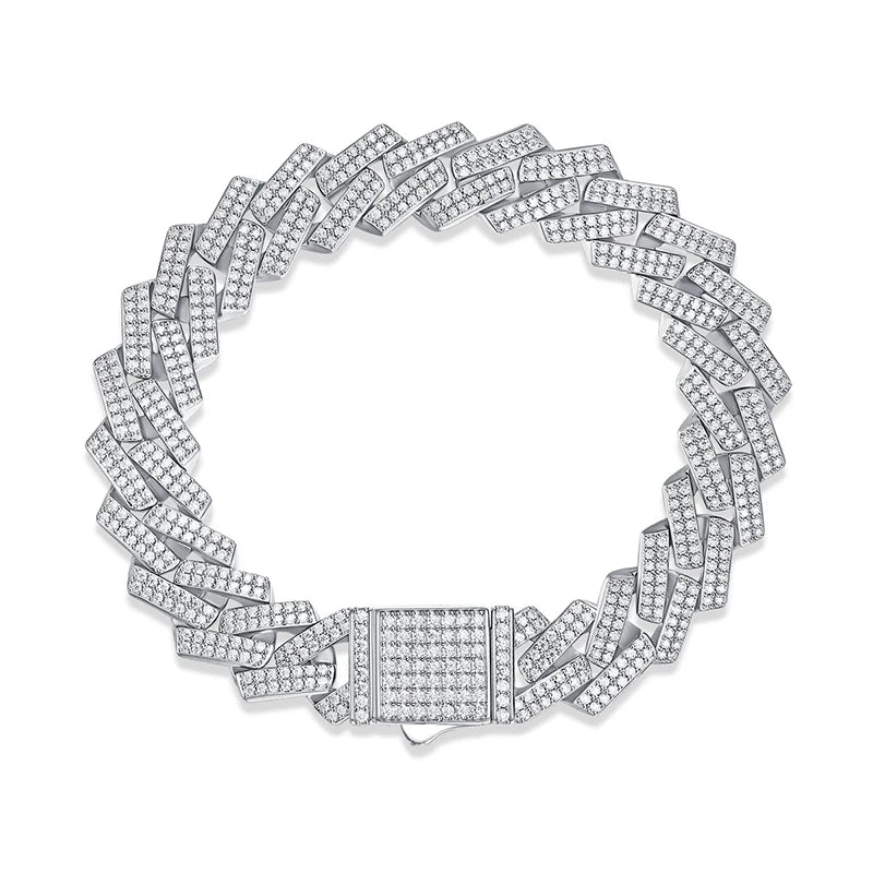 Moissanite Cuban Chain Bracelet