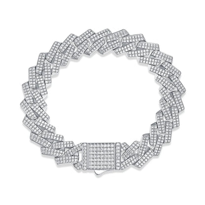 Moissanite Cuban Chain Bracelet
