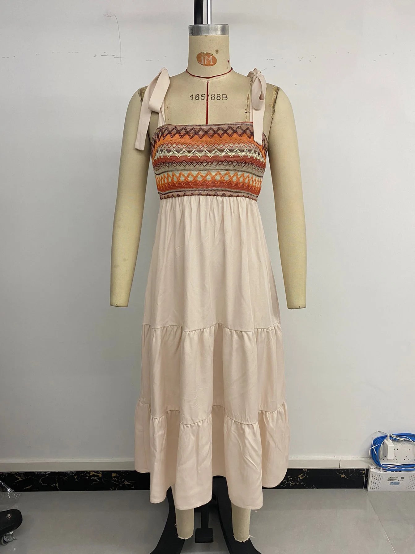 Summer Bow Tie Midi Dress