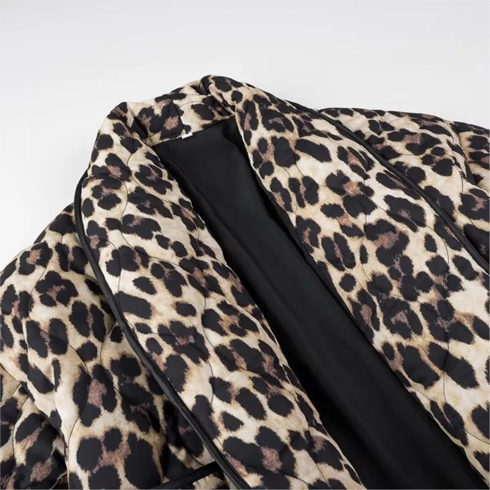 Leopard Quilted Coat