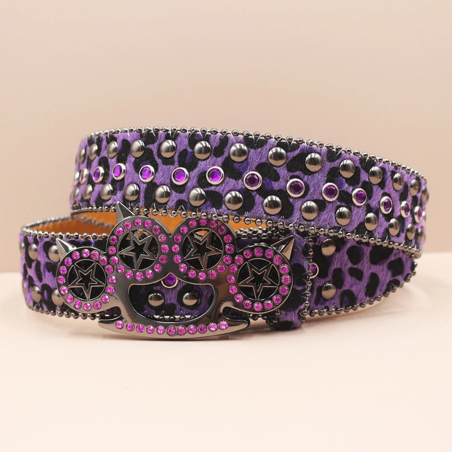 Rhinestone Leopard Belt