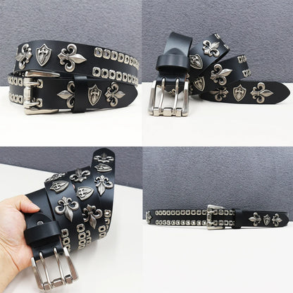 Heavy duty leather belt