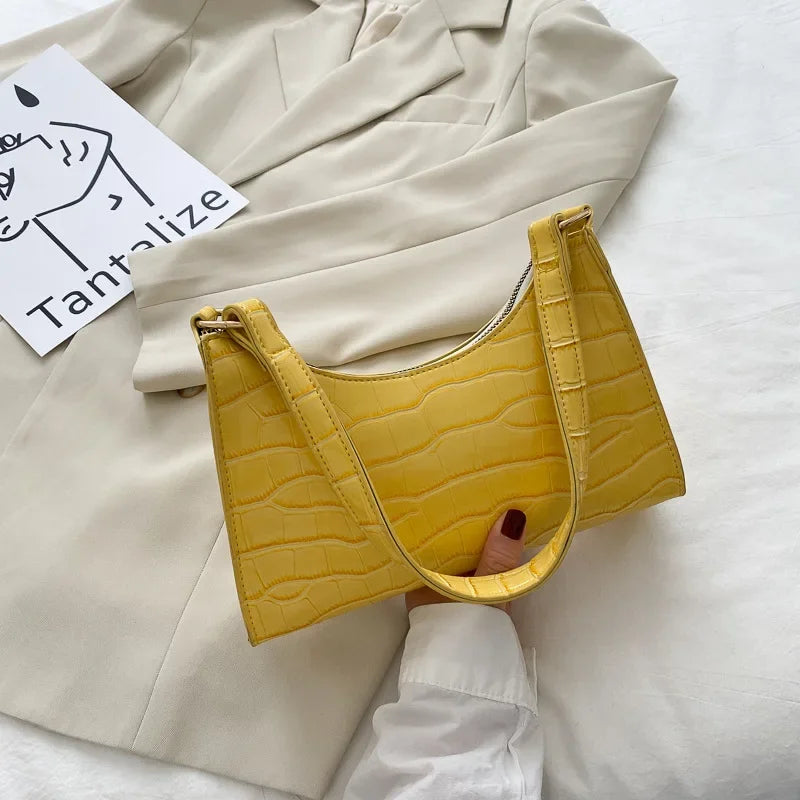 Retro Alligator Shoulder Bag