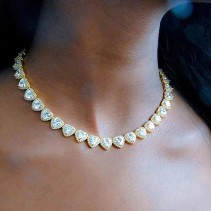 Heart CZ Choker