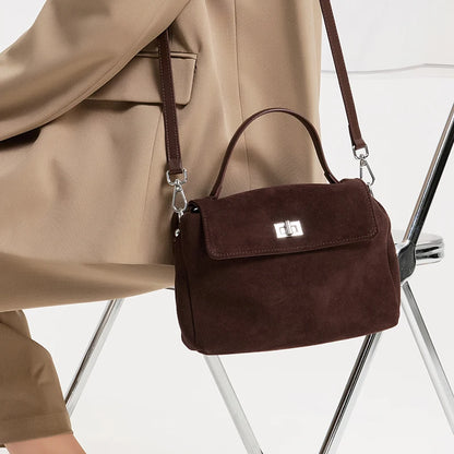 Suede Leather Crossbody Bag