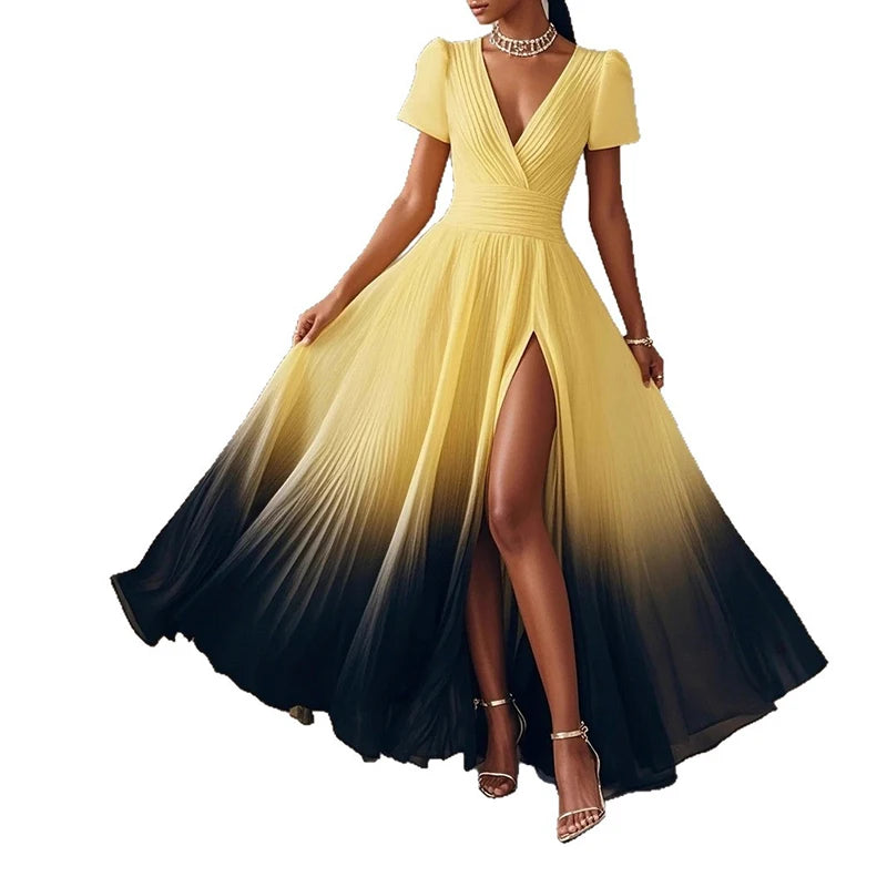 Elegant Gradient Maxi Dress