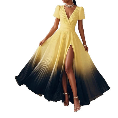 Elegant Gradient Maxi Dress