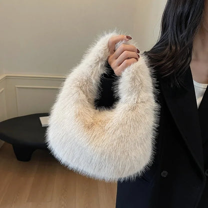 Plush Faux Fur Tote