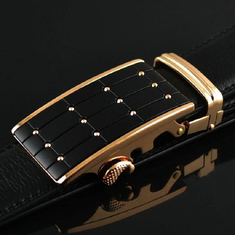 Genuine leather automatic belt