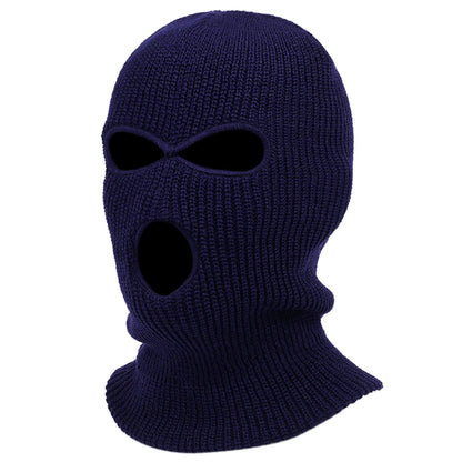 Solid Color Masked Knit Beanie