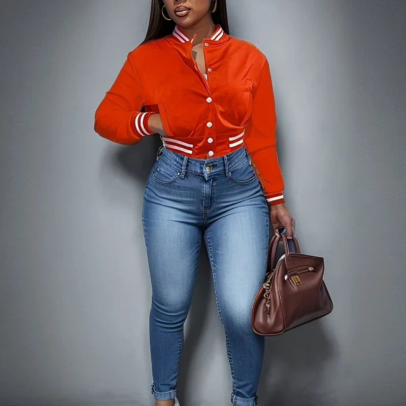 Women's Casual Baseball Jacket