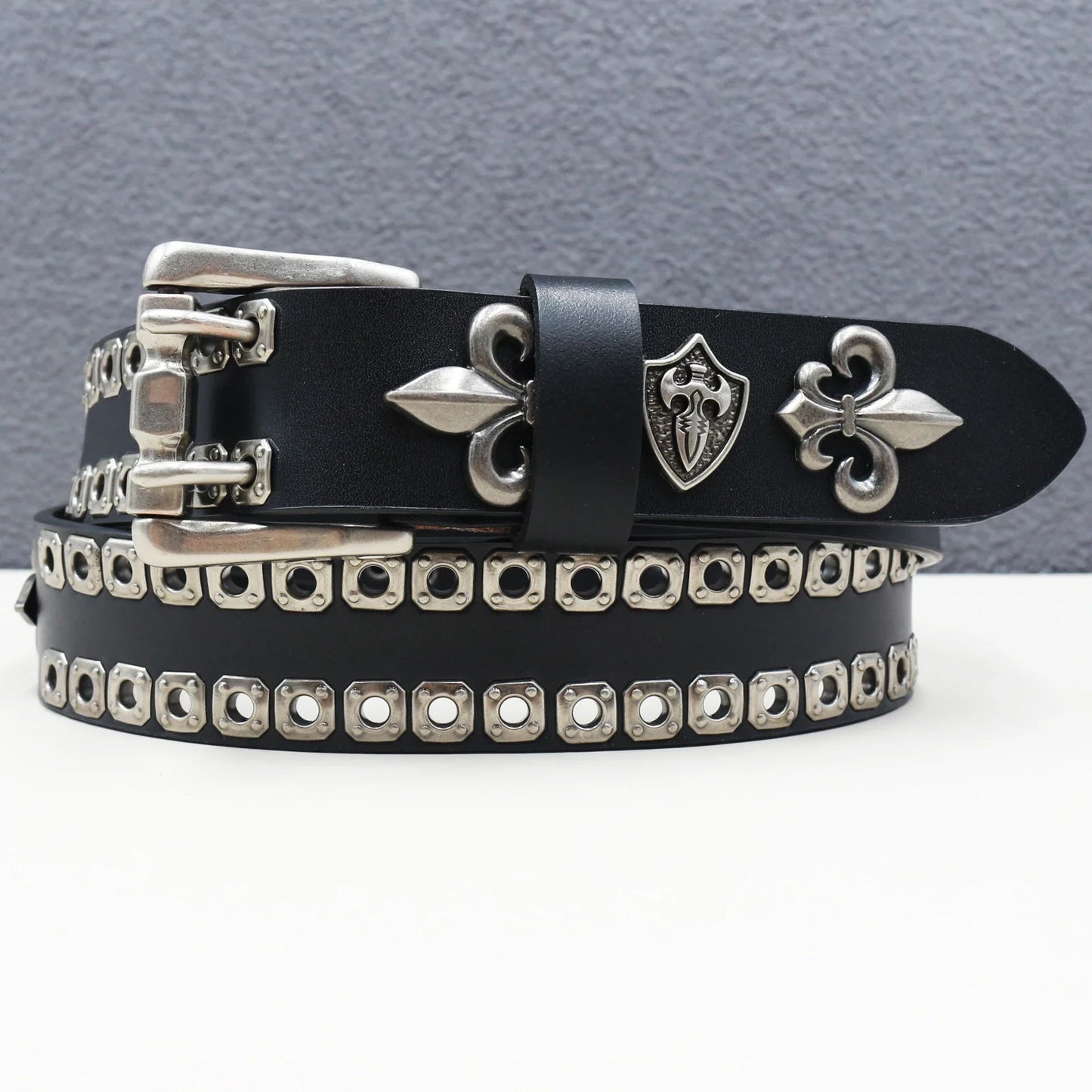 Heavy duty leather belt