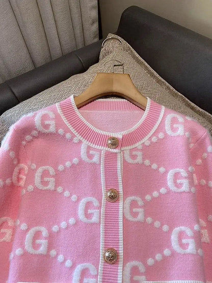 Pink Knitted Cardigan