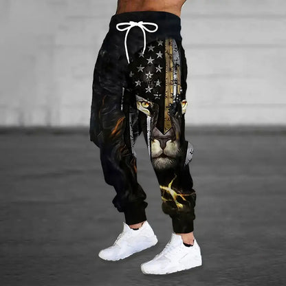 Lion print sweatpants