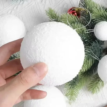 Large Foam Snowballs Ornaments