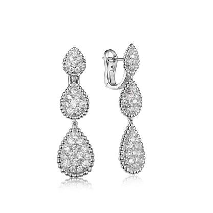 Vintage Water Drop Clip Earrings