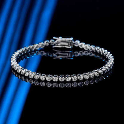 Moissanite Silver Tennis Bracelet