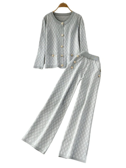 Plaid Jacket & Pants Set