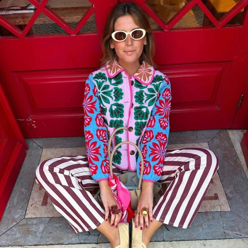 Quilted Print Jacket