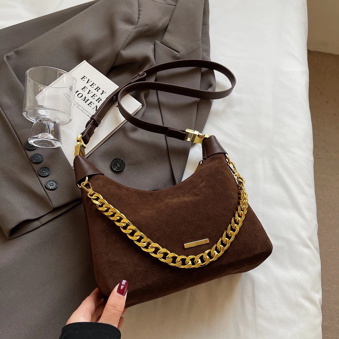 Frosted Retro Moon Bag