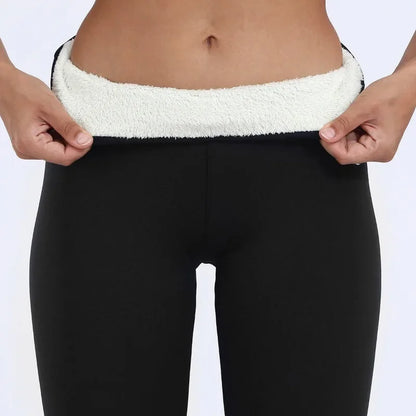 Velvet high-waist leggings