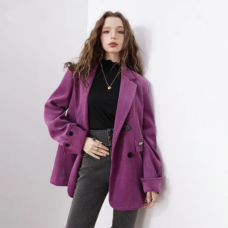 Purple Corduroy Blazer