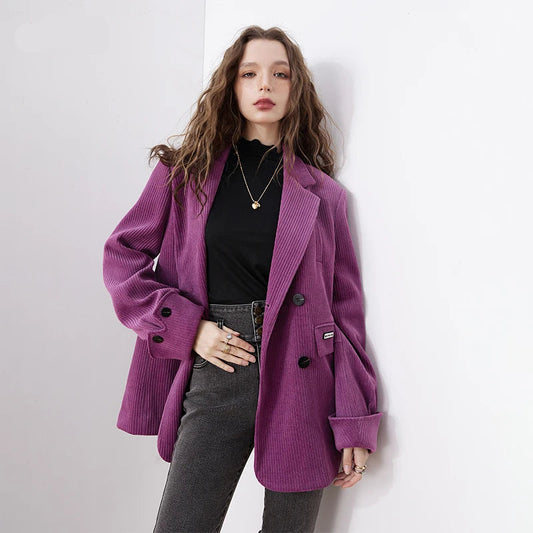 Purple Corduroy Blazer