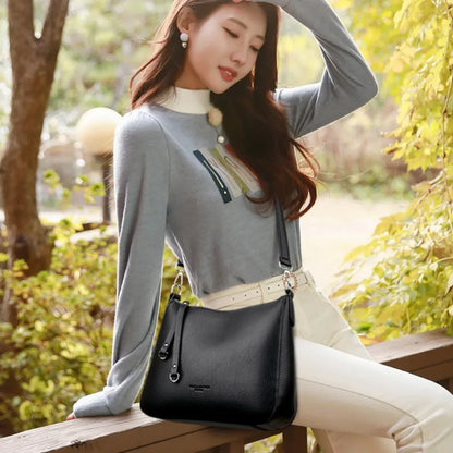 Soft Leather Shoulder Crossbody Bag