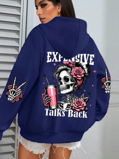 Funny Graphic Fleece Hoodie
