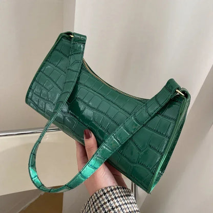 Retro Alligator Shoulder Bag