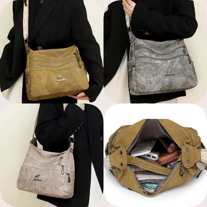 Vintage Multi-Layer Shoulder Bag