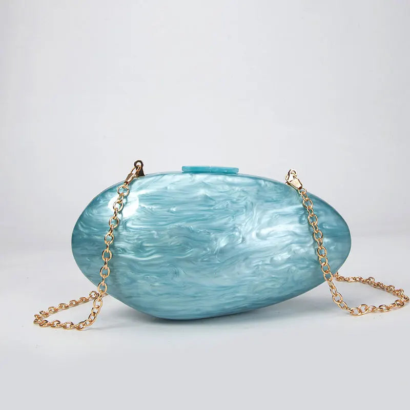 Pearl Acrylic Evening Clutch Bag