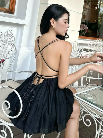 Sexy Backless Mini Dress