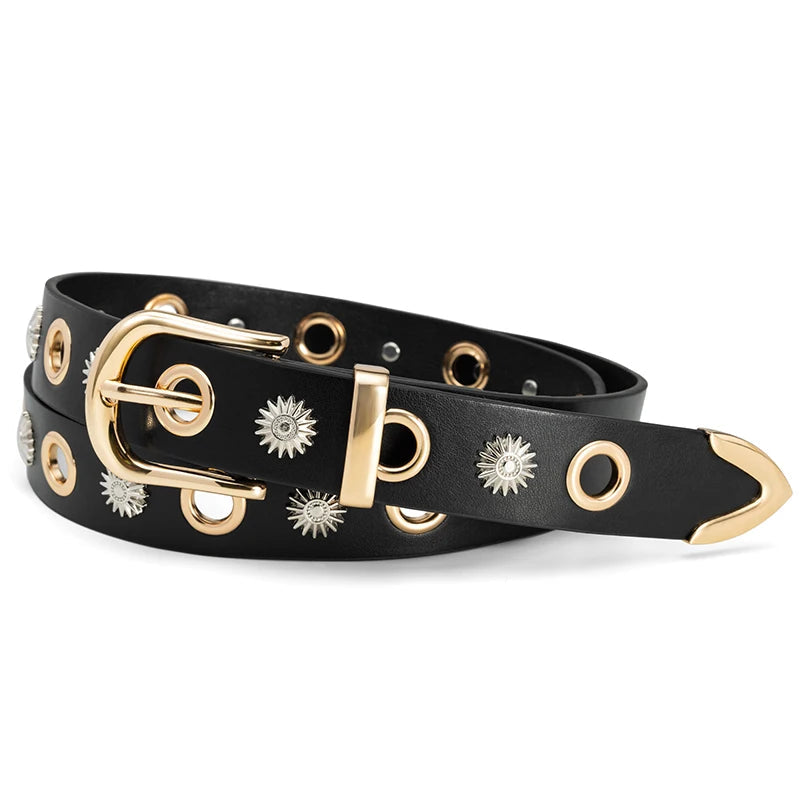 Punk Gold Rivet Belt