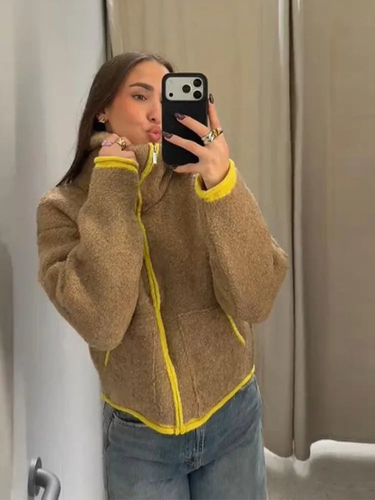 Colorblock Zipper Jacket