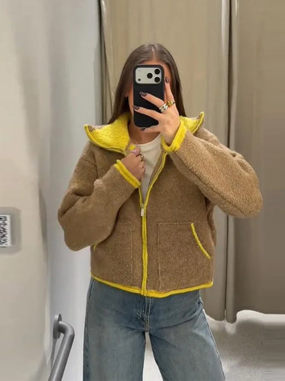 Colorblock Zipper Jacket